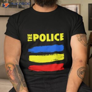 blue yellow red the police rock band shirt tshirt