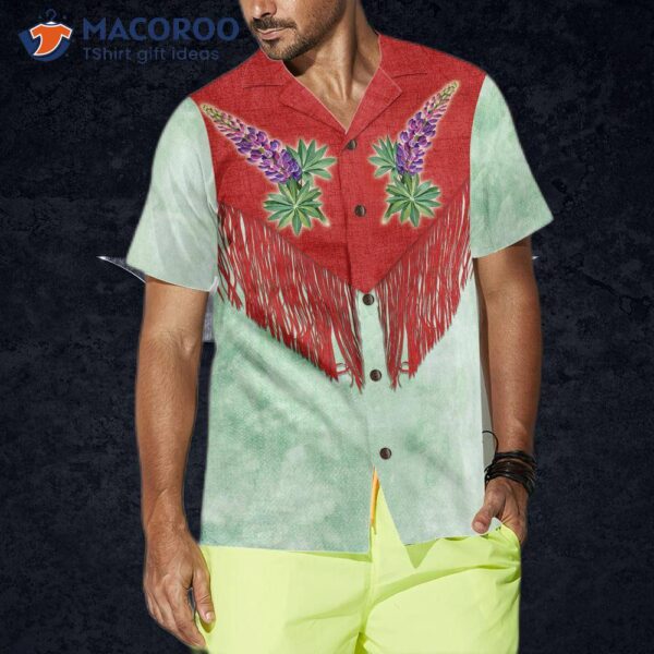 “bluebonnet Cowboy Texas Vintage Western Hawaiian Shirt, Everything’s Bigger In And Home Shirt For “