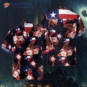 Bluebonnet “don’t Mess With Texas” Hawaiian Shirt For (black Version); Texas State Shirt; Proud