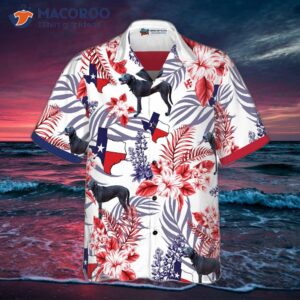 bluebonnet texas hawaiian shirt blue lacy dog version button down floral and flag shirt proud for 3