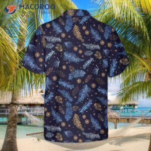 blueish winter nature hawaiian shirt festive christmas best gift for 1