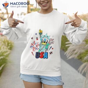 bluey bandit heeler im here for the snacks and freedom bluey july fourth shirt sweatshirt