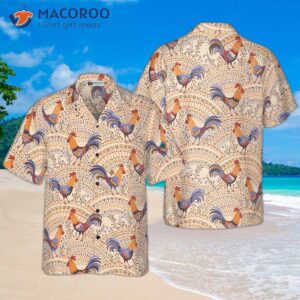 “bohemian Chicken Pattern Hawaiian Shirt”
