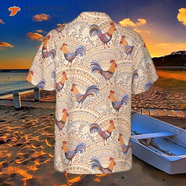 “bohemian Chicken Pattern Hawaiian Shirt”