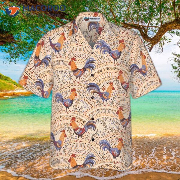 “bohemian Chicken Pattern Hawaiian Shirt”