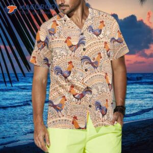 bohemian chicken pattern hawaiian shirt 3