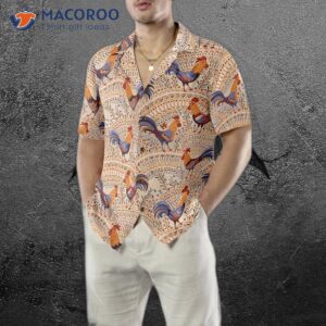 bohemian chicken pattern hawaiian shirt 4