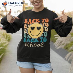 boho style groovy smile back to school shirt sweatshirt