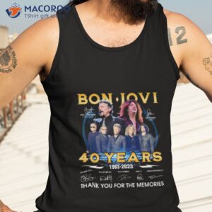 bon jovi 40 years 1983 2023 signatures thank you for the memories shirt tank top 3