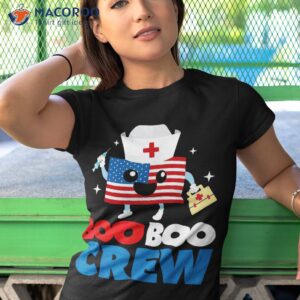 boo crew american flag funny 4th of july usa nurse gift shirt tshirt 1