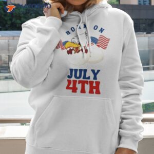 born on july 4th duck american flags shirt hoodie