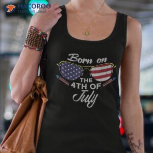 born on the 4th of july sunglasses fourth birthday patriot shirt tank top 4