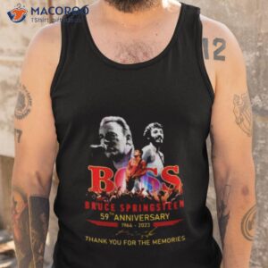 boss bruce springsteen 59th anniversary 1964 2023 thank you for the memories signature shirt tank top