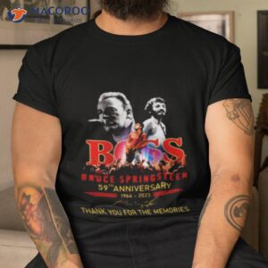 boss bruce springsteen 59th anniversary 1964 2023 thank you for the memories signature shirt tshirt