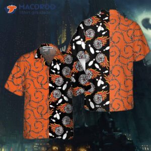 bowling fire pattern hawaiian shirt flame striking best gift for players 2