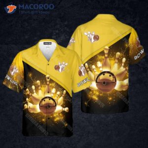 bowling golden lightning sport hawaiian shirts 1