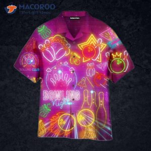 Bowling Nightclub Neon Retro-style Hawaiian Shirts