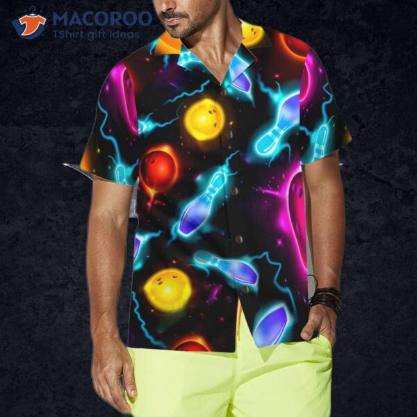 Bowling-space-colored Hawaiian Shirt