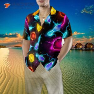 bowling space colored hawaiian shirt 4