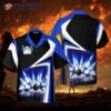 Bowling Strike Black And Blue Hawaiian Shirts
