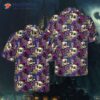 Bright Magic Psychedelic Mushroom And Skull Hawaiian Shirt