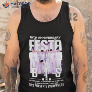 bts 10th anniversary festa presents everywhere signatures shirt tank top