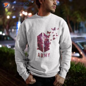 bts army logo with destructive butterfly kpop army shirt sweatshirt