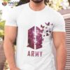 BTS Army Logo With Destructive Butterfly | Kpop Army Shirt
