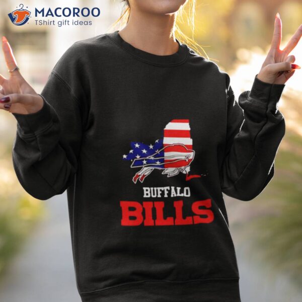 Buffalo Bills Map Usa Flag Shirt