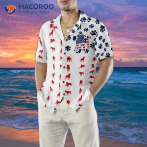 bulldog american flag hawaiian shirt 4