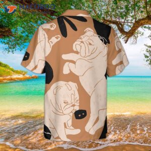 bulldog illustration hawaiian shirt 1