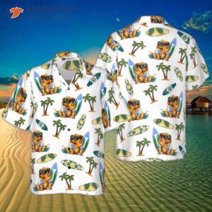 bulldog surf and palm hawaiian shirt 0