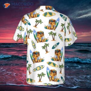 bulldog surf and palm hawaiian shirt 1