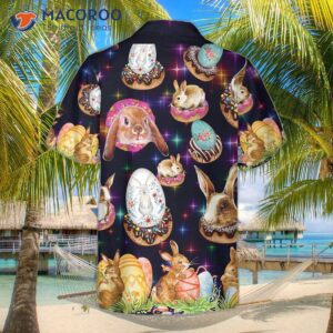 bunnies in galaxy hawaiian shirt easter bunny funny and gift ideas 1