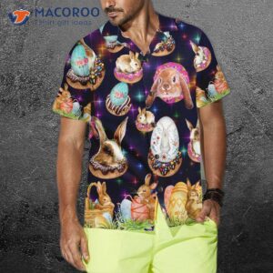 bunnies in galaxy hawaiian shirt easter bunny funny and gift ideas 3