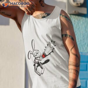 bunny tee scary bunny texas chainsaw shirt tank top 1