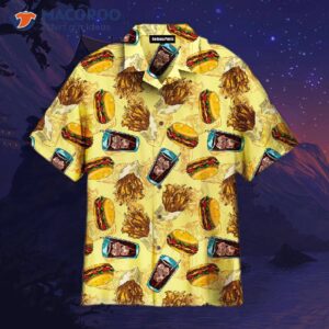 burger life is better with a food lover s yellow hawaiian shirt 1