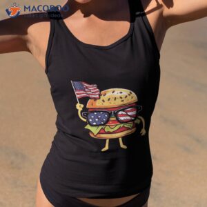 Burger Sunglasses American Flag Usa 4th Of July Shirt