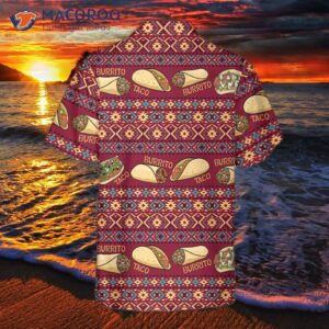 Burgundy Taco Mexican Folk Hawaiian Shirt, Funny Shirts For And , Gift Lover