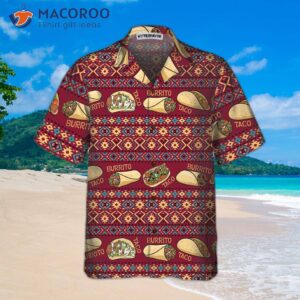 burgundy taco mexican folk hawaiian shirt funny shirts for and gift lover 2