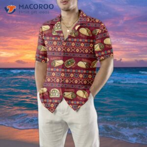 burgundy taco mexican folk hawaiian shirt funny shirts for and gift lover 3