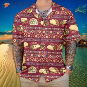 burgundy taco mexican folk hawaiian shirt funny shirts for and gift lover 4