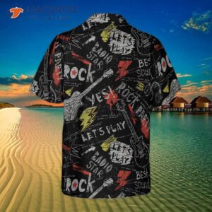 Burned Electric Guitar Hawaiian-style Shirt