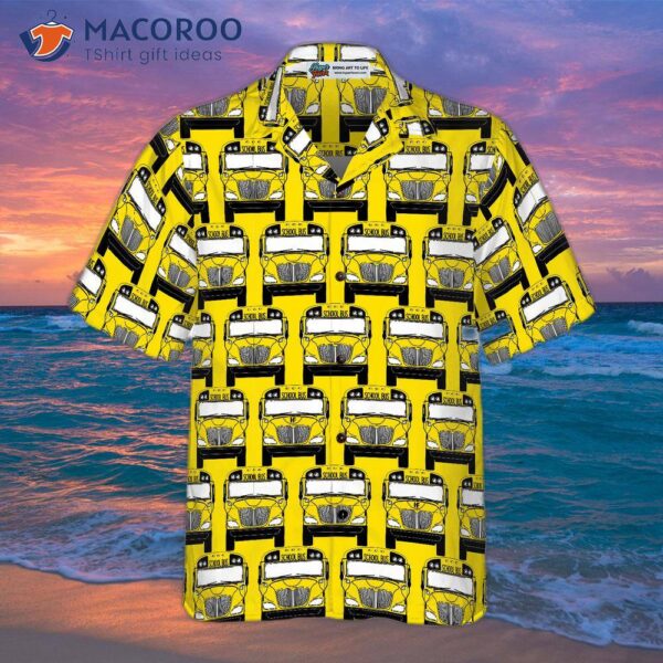 Bus Driver School Pattern Hawaiian Shirt