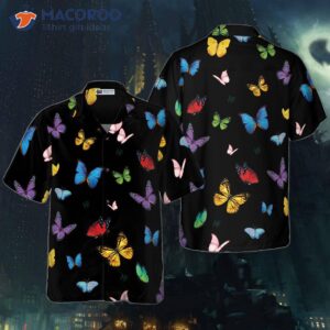 Butterfly-patterned Hawaiian Seamless Shirt