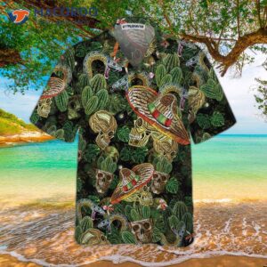cactus and skull hawaiian shirt cool gift for 2