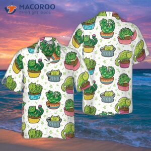 Cactus Cats Hawaiian Shirt