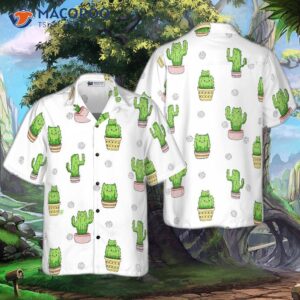 cactus cats hawaiian shirt 0