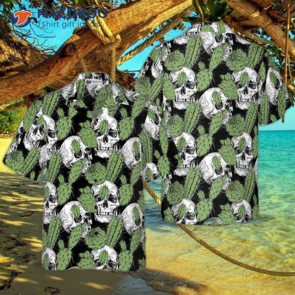 Cactus Skull Shirt For ‘s Hawaiian