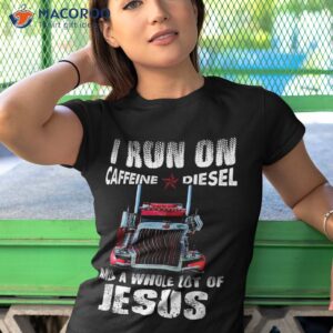 caffeine diesel jesus christian trucker distressed shirt tshirt 1